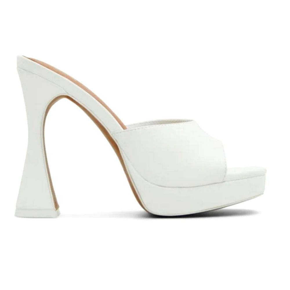 Call it spring womens Catalinaa white sky high platform sandal size 7.5